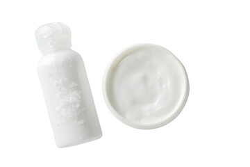 PNG, Christmas cosmetics, cream in a jar, isolated on a white background.