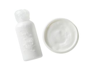 PNG, Christmas cosmetics, cream in a jar, isolated on a white background.