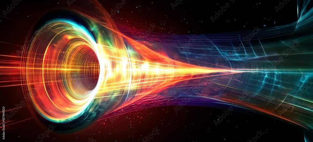 Wall mural universe creation big bang. time dilation. science space galaxy astronomy. generative video ai techn