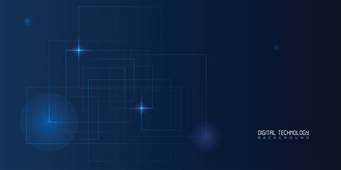 Digital technology background. Abstract lines background with lines and dots. Design for science, medicine or technology