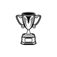 black and white sparkling award trophies vector