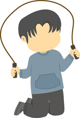 Kid Playing Jumping Rope