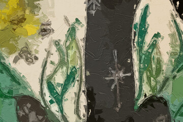 Oil paintings and various flowers, roses, peonies, cats, dogs, rabbits, chrysanthemums, butterflies, are beautiful