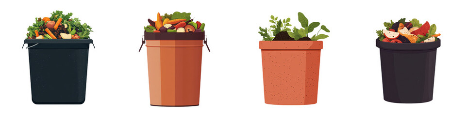 Assorted fresh organic vegetables like carrots tomatoes peppers in planter boxes baskets and containers placed on a green natural background  Healthy sustainable gardening and farming concept