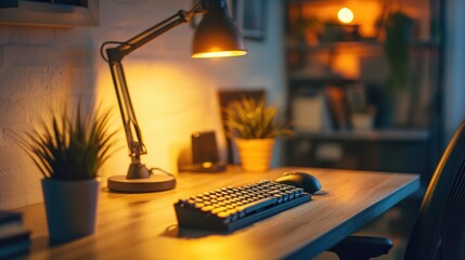 Warm Evening in a Home Office