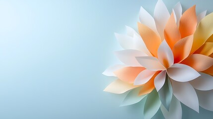 Fototapeta premium Captivating pastel colored floral bloom with delicate petals in soft focus nature background