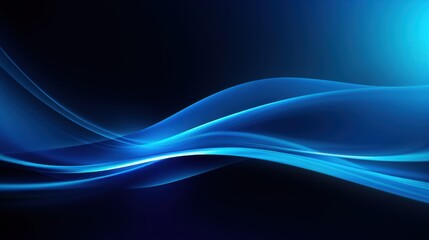 Abstract Blue Wave Background with Dark Blue Gradient