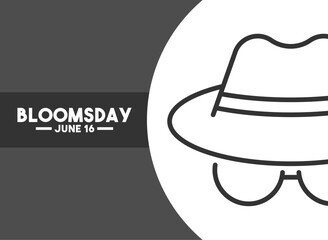 Bloomsday design vector. June 16. Flat design vector. Abstract. Poster, banner, card, background.