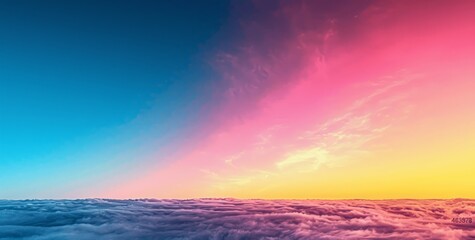 Obraz premium Calm Beige Grainy Gradient Background with Sky Blue and White Minimal Design