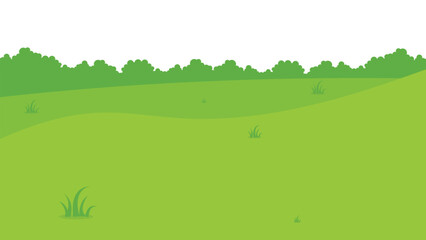 Obraz premium Green grass background. Grass landscape. Green Field. Illustration Of Grass Hill. Green Field Scenery