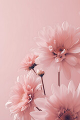 Beauty pink flower on pink background