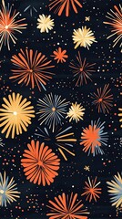 Festive Vibrance on Dark Background