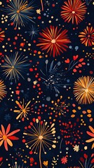 Festive Vibrance on Dark Background