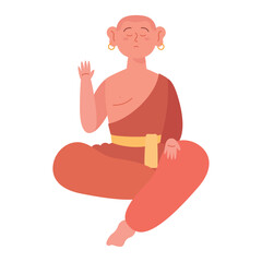buddhism monk meditation pose