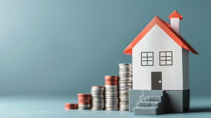 Booming real estate market depicting an upward, symbolizing booming property sector, stock image 