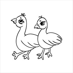 two chicken doodles