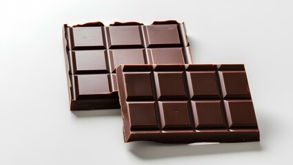 chocolate bar on white background