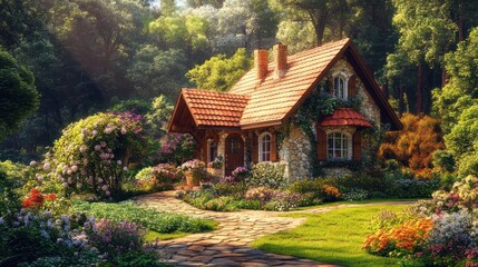 Charming Cottage in a Lush Forest