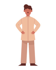 muslim man wearing traditional clothes