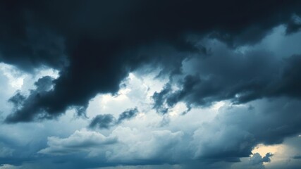 Obraz premium Dark and ominous storm clouds gathering in the sky, creating a sense of impending danger and foreboding, sky, nature
