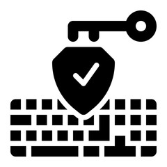 anti keylogger, anti key logger, keylogger, keylogging, defense, protection, keyboard solid or glyph icon