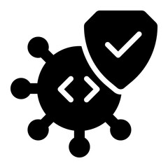 anti malware, anti virus, antivirus, virus, malware, protection, security, computer security, cyber security solid or glyph icon