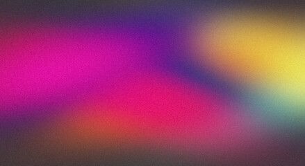Retro colors grainy background. Light pastel glowing purple pink orange color noisy gradient, vibrant color flow, bright, shine, noise texture, backdrop design