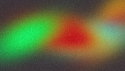 Retro colors grainy background. Light pastel glowing red orange blue green color noisy gradient, vibrant color flow, bright, shine, noise texture, backdrop design