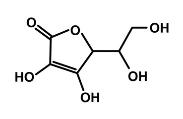 Fototapeta premium Chemical Structure of Vitamin C