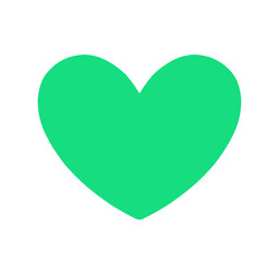 シンプルな緑色のハートマーク