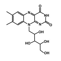 Fototapeta premium Chemical Structure of Riboflavin Vitamin B2