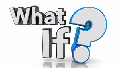 What If Question Mark Will Happen in Future Wonder Worried 3d Illustration