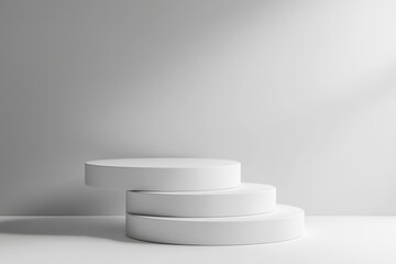 Minimalist White Product Display Platform