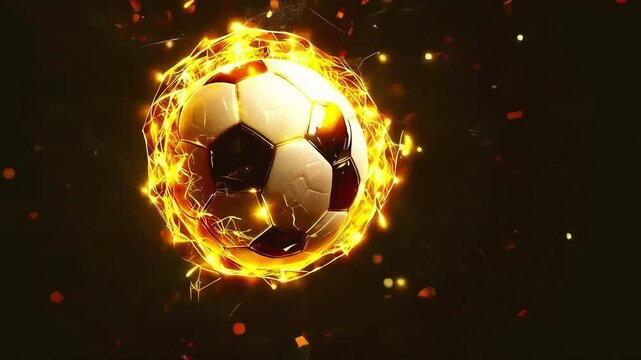 burning soccer ball