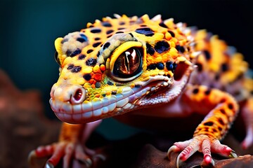 leopard geckos spotted body