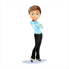 Young Businesswoman Vector Character