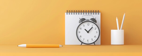 Reminder for Late Payment with Calendar and Alert Icon in Flat Design Illustration