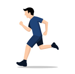 Man Jogging Design Illustration vector eps format suitable for your design needs logo illustration animation etc