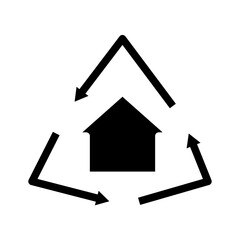 green home renovation icon
