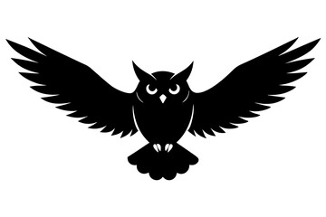 Owl in Flight | isolated vector illustration on white background