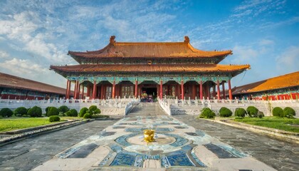 Obraz premium The Architectural Grandeur of the National Palace Museum in Taipei