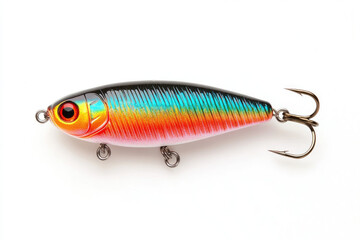 Colorful fishing lure with a metallic finish, ideal for anglers seeking vibrant options.