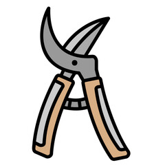 Illustration of Pruners Filled Icon