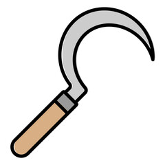 Illustration of Sickle Filled Icon