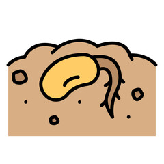 Illustration of Sprout Filled Icon