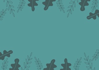 christmas tree leaves green background