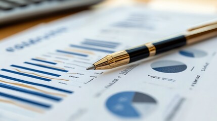 Illustrate a report cover for a business audit, using clean design elements and charts