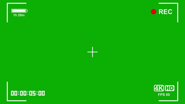 Camera Interface Overlay with Green Screen Background