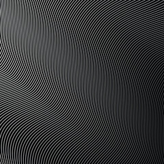 Black and white stripes curve line pattern vector image