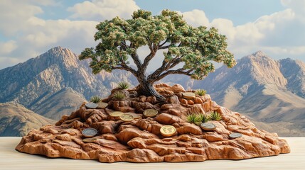 Design an interactive model showing projected investment growth using animated elements